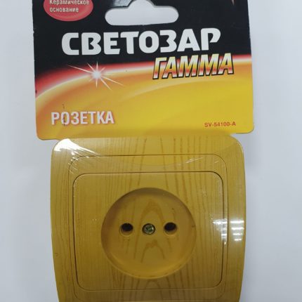 Розетка "Гамма" 1м. б/з. ольха SV-54100-А