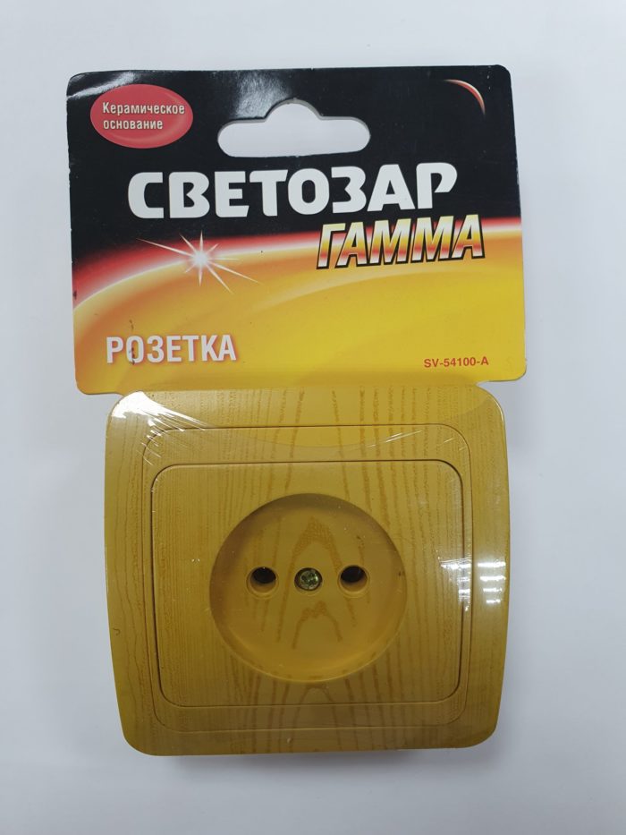 Розетка "Гамма" 1м. б/з. ольха SV-54100-А