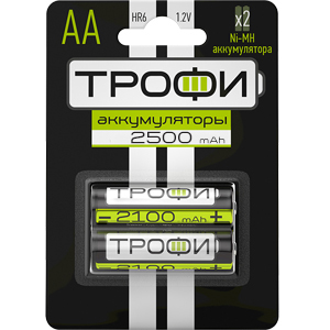 Аккумуляторная батарея Трофи HR6-2BL 2500 mAh