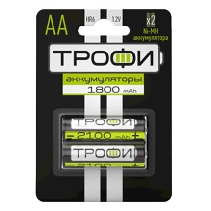 Аккумуляторная батарея Трофи HR6-2BL 1800mAh