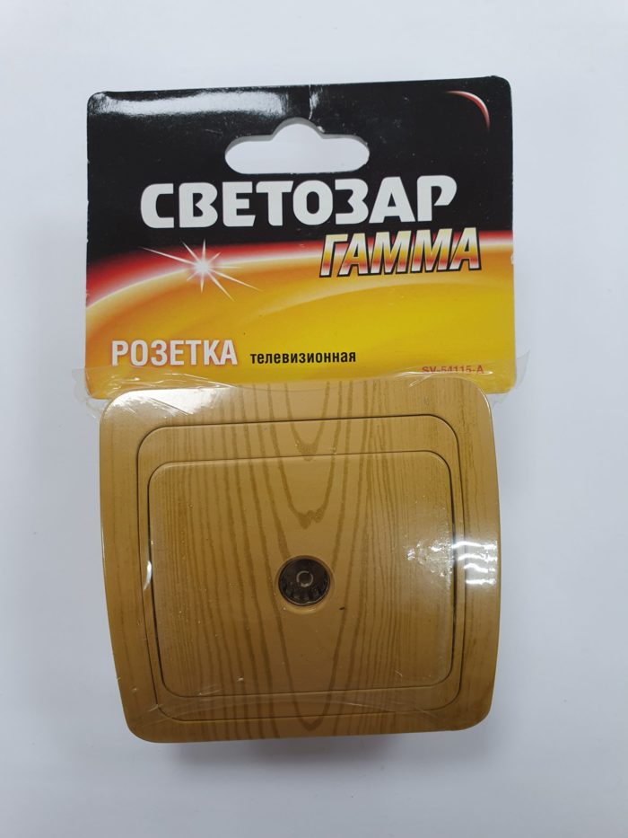 Розетка "Гамма" TV. ольха SV-54115-А