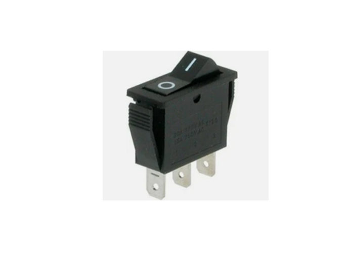 Переключатель RS-102-1B3 черный (20A 125V.15A 250V)