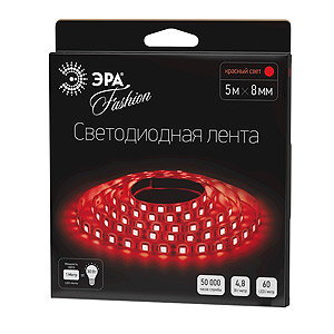 Лента светодиод. ЭРА LS3528-60LED 4.8Вт IP20 красн