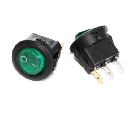 Переключатель SMRS-102-2C3-G зеленый (3A 250VAC)