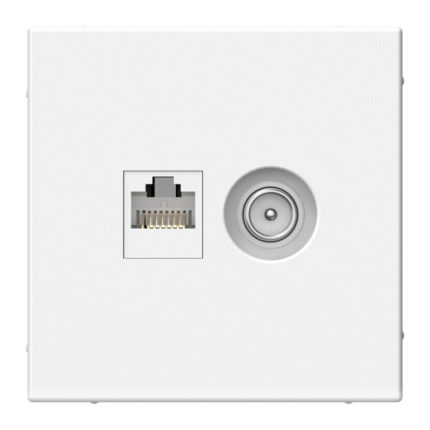 Розетка "AtlasDesign" RJ45+TV белый ATN000189
