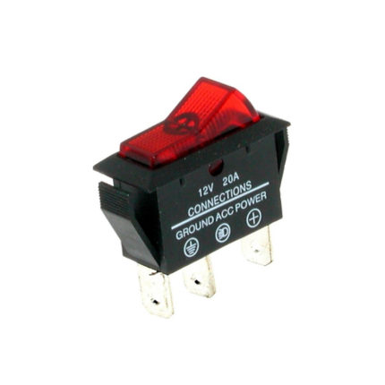 Переключатель ASW-09D красный12/20A